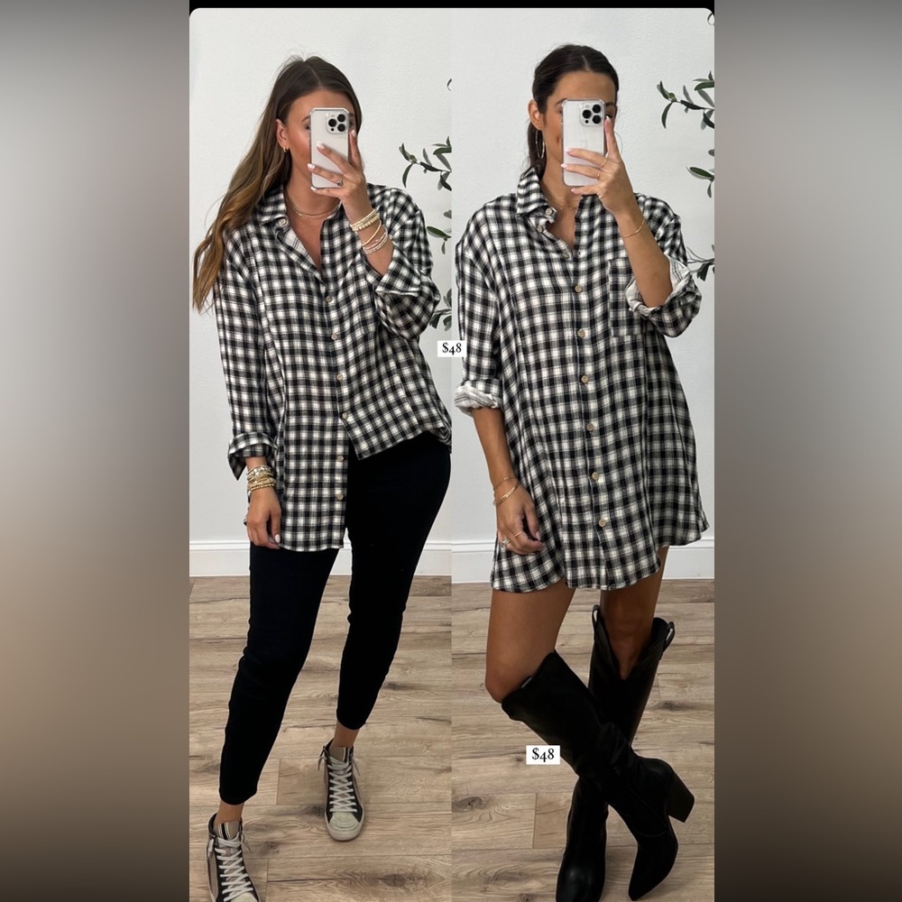 Tucker plaid tunic
